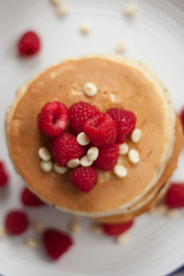 American Pancakes pancakes raspberries fruits breakfast1